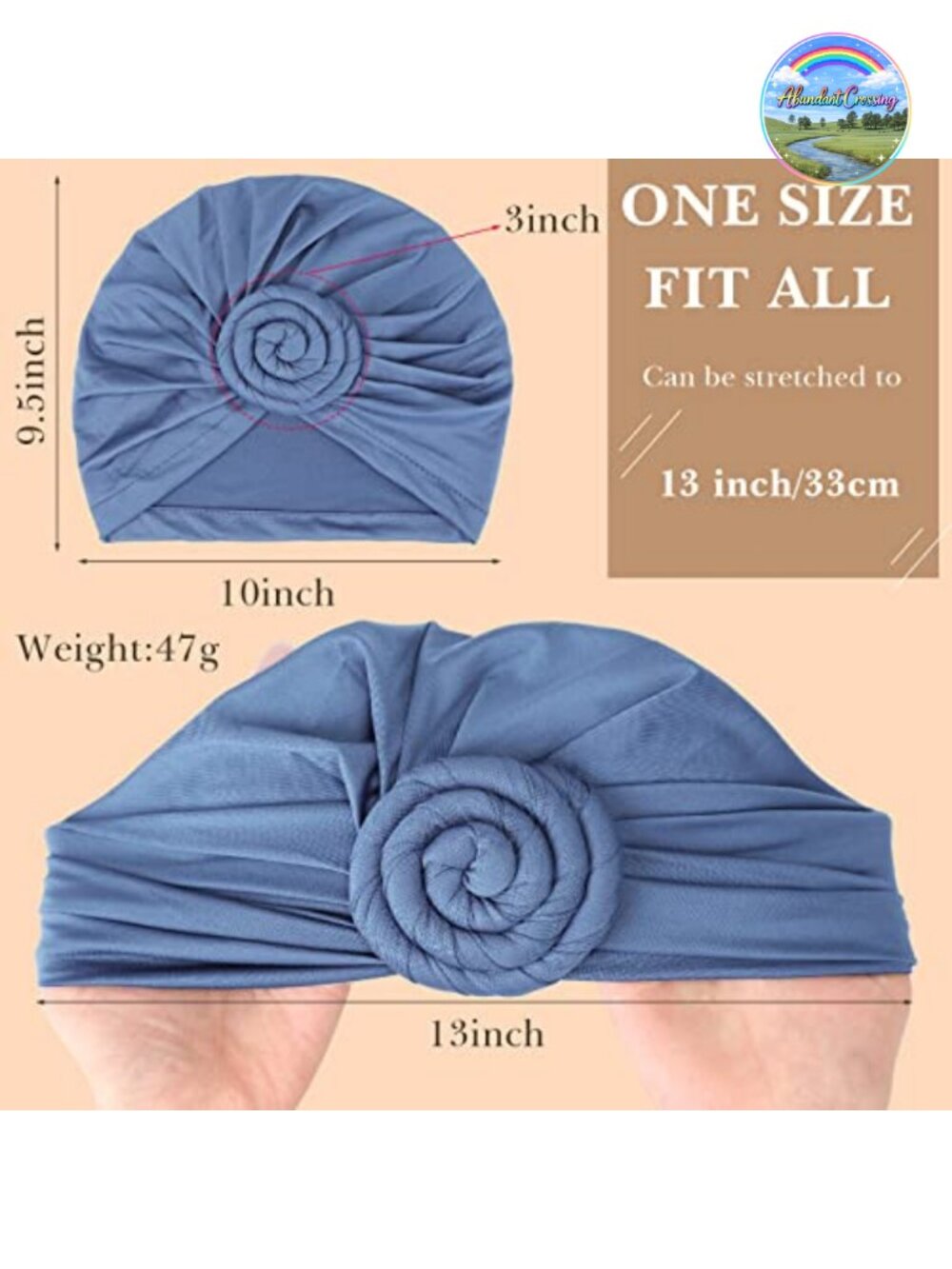 18 Pcs Milk Fiber Turban Head Wraps Pre-Tied African Bonnet Hairwrap Set